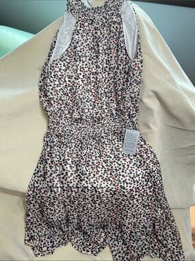 West Kei Polka Dot Mini Dress in White, Black, Red